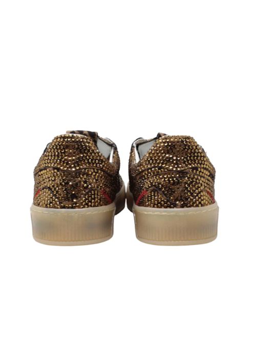 Sneakers Blue50S combi animaler strass Gio+ GIO + | BLUE50S-MARRONE